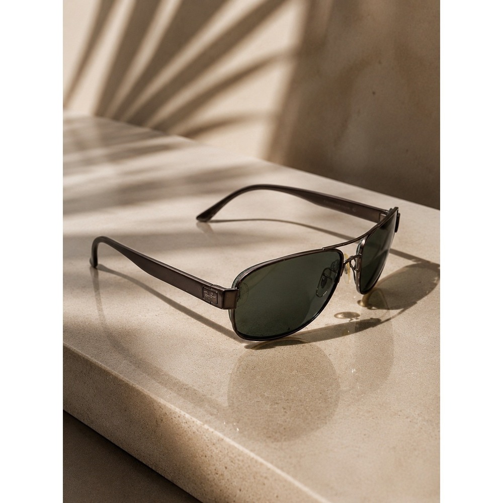 Ray-Ban RB3273 012 57-17 Brown Metal Rectangle Sunglass Frames Italy